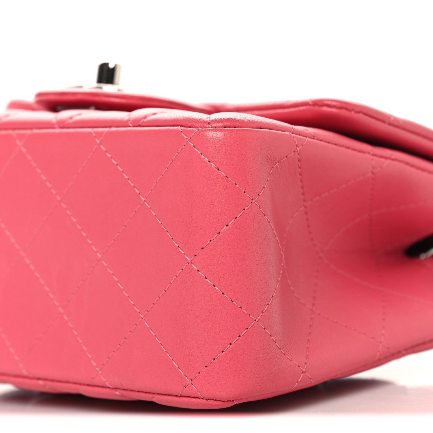 Lambskin Quilted Mini Square Flap Pink