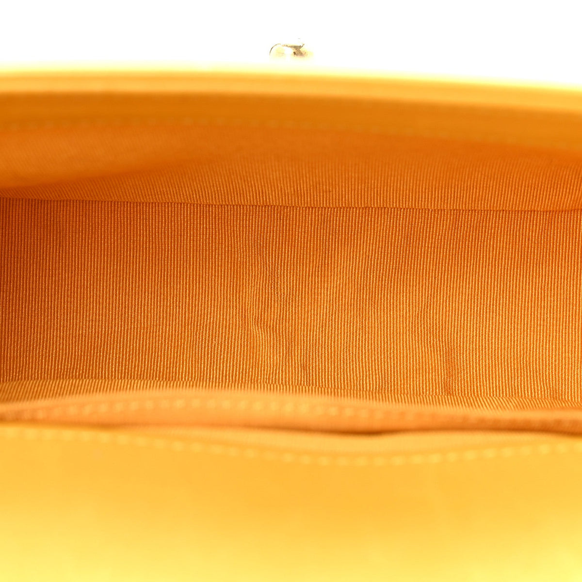 Lambskin Quilted Small Boy Flap Yellow