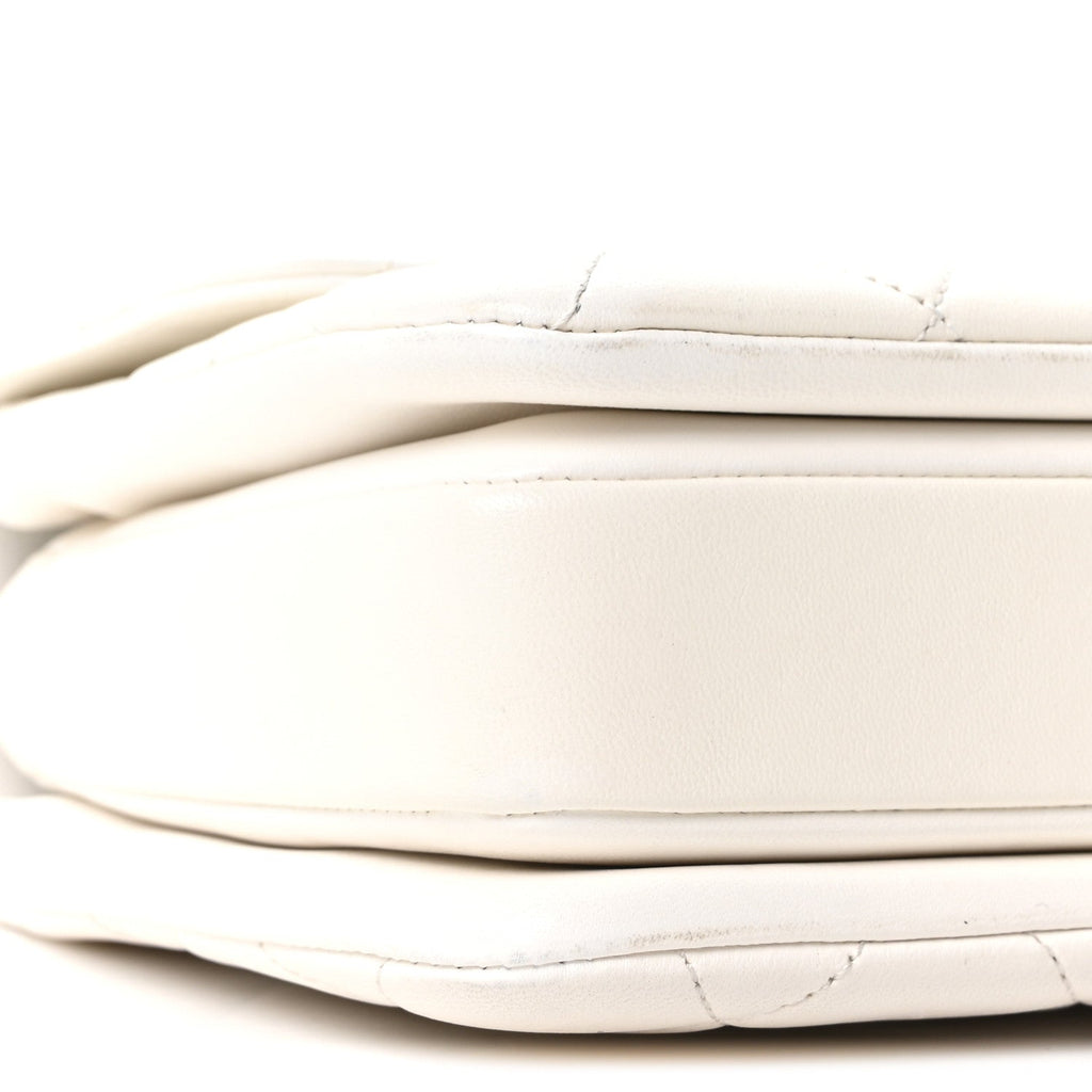 Lambskin Quilted Small Trendy CC Dual Handle Flap Bag White