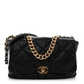 Lambskin Quilted Maxi Chanel 19 Flap Black