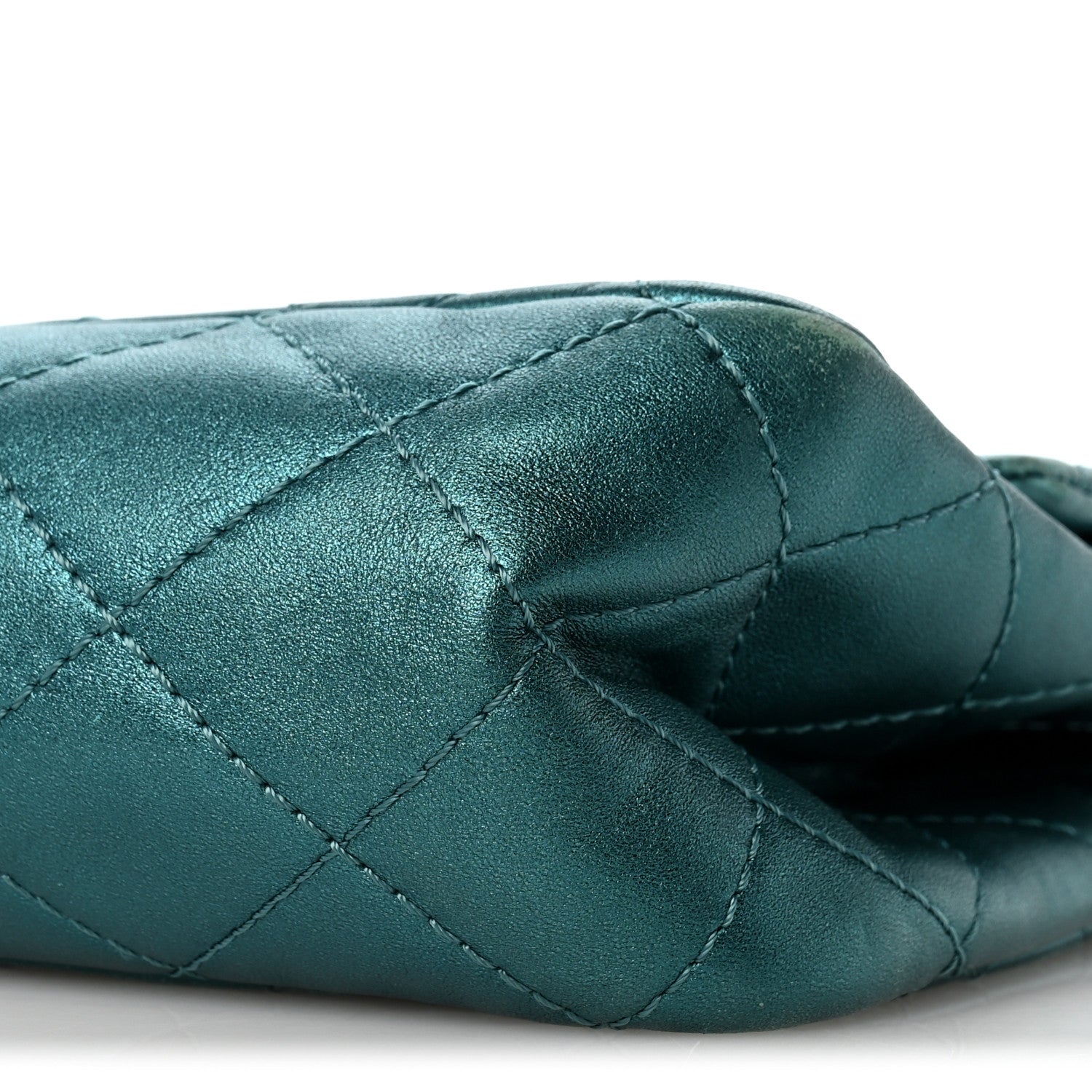 Metallic Calfskin Quilted 2.55 Reissue Flap 227 Turquoise