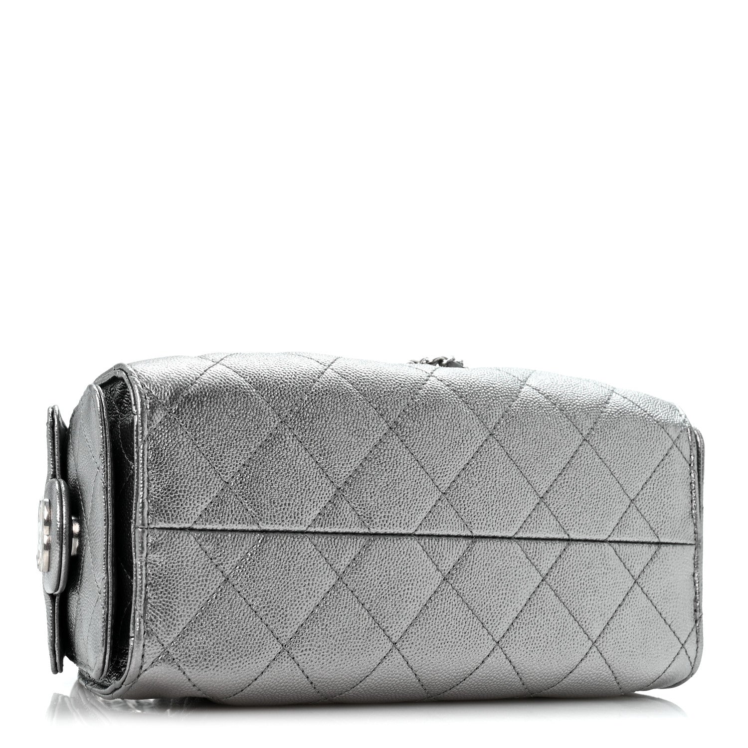 Metallic Caviar Quilted Mini Chanel 25 Handbag Anthracite