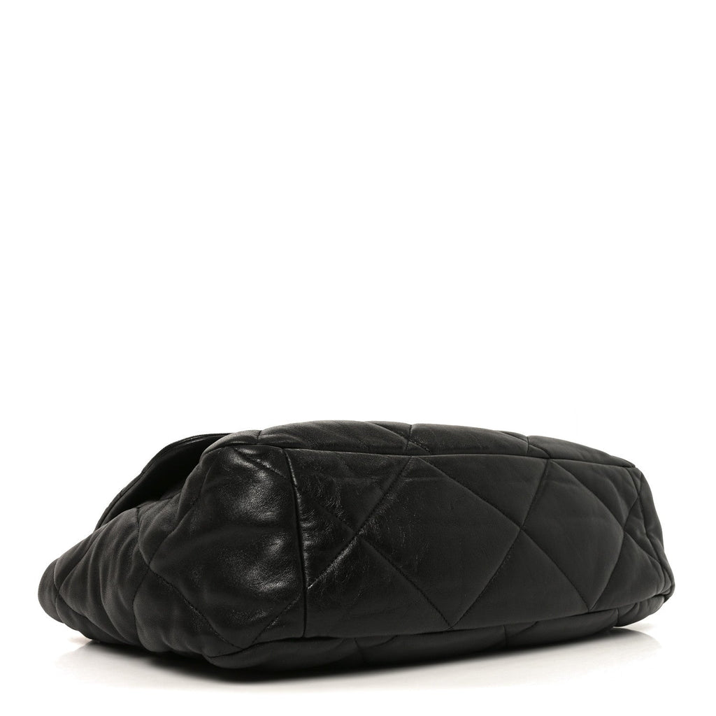 Lambskin Quilted Maxi Chanel 19 Flap Black