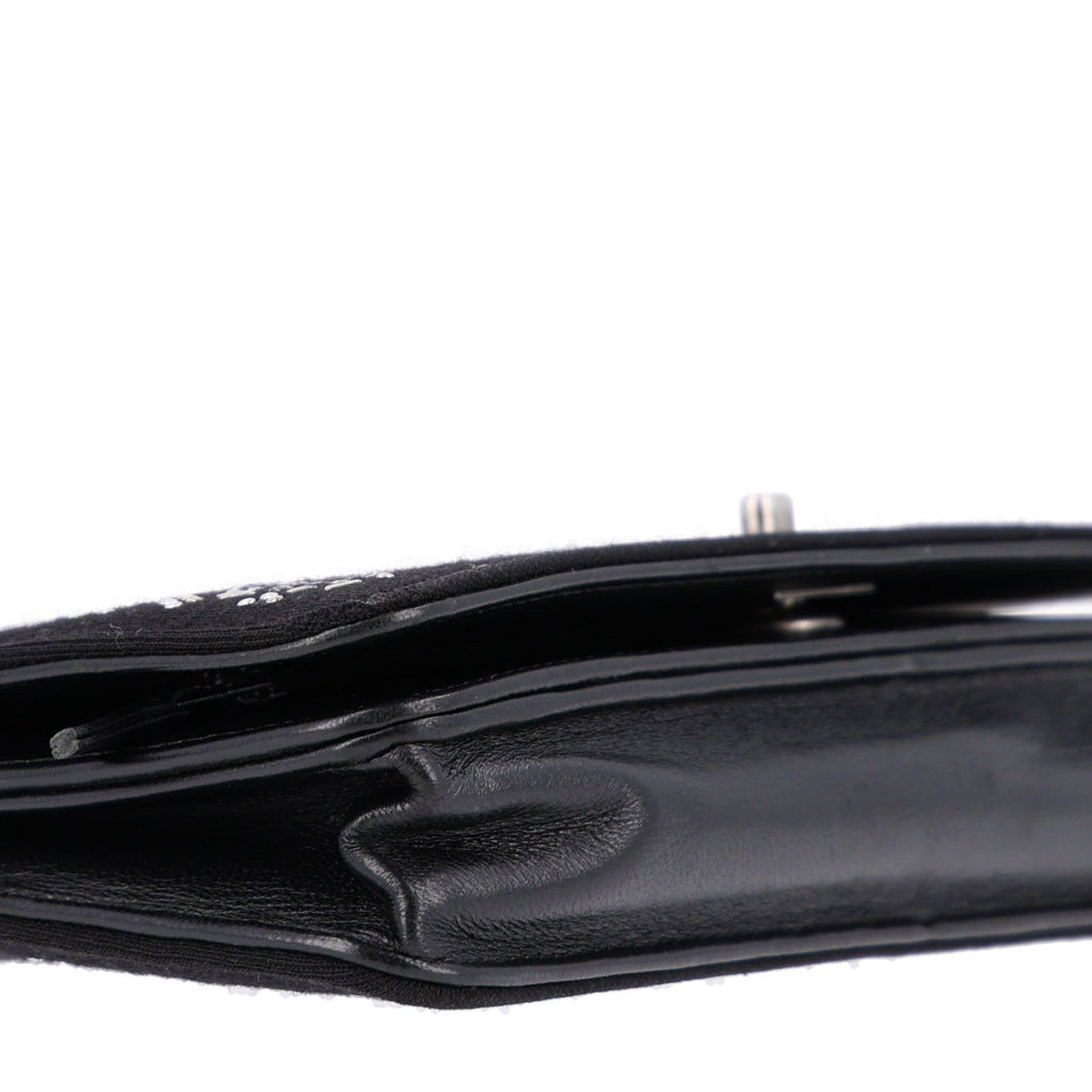 Lambskin Embellished Quilted Wallet On Chain WOC Black