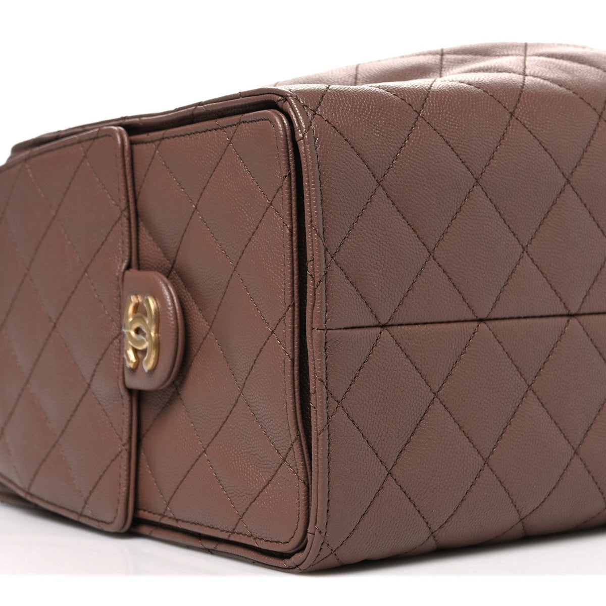 Caviar Quilted Medium Chanel 25 Handbag Brown