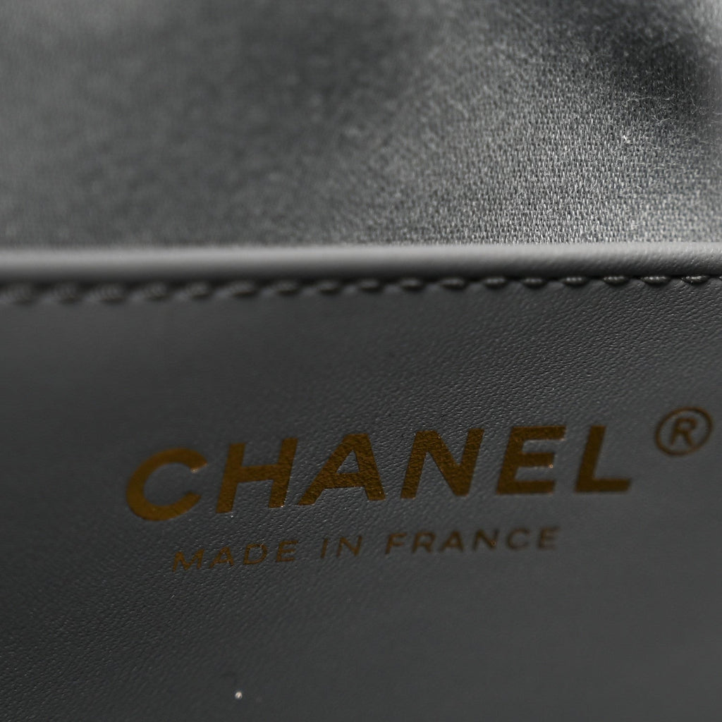 Caviar Quilted Small Chanel 25 Handbag Dark Grey