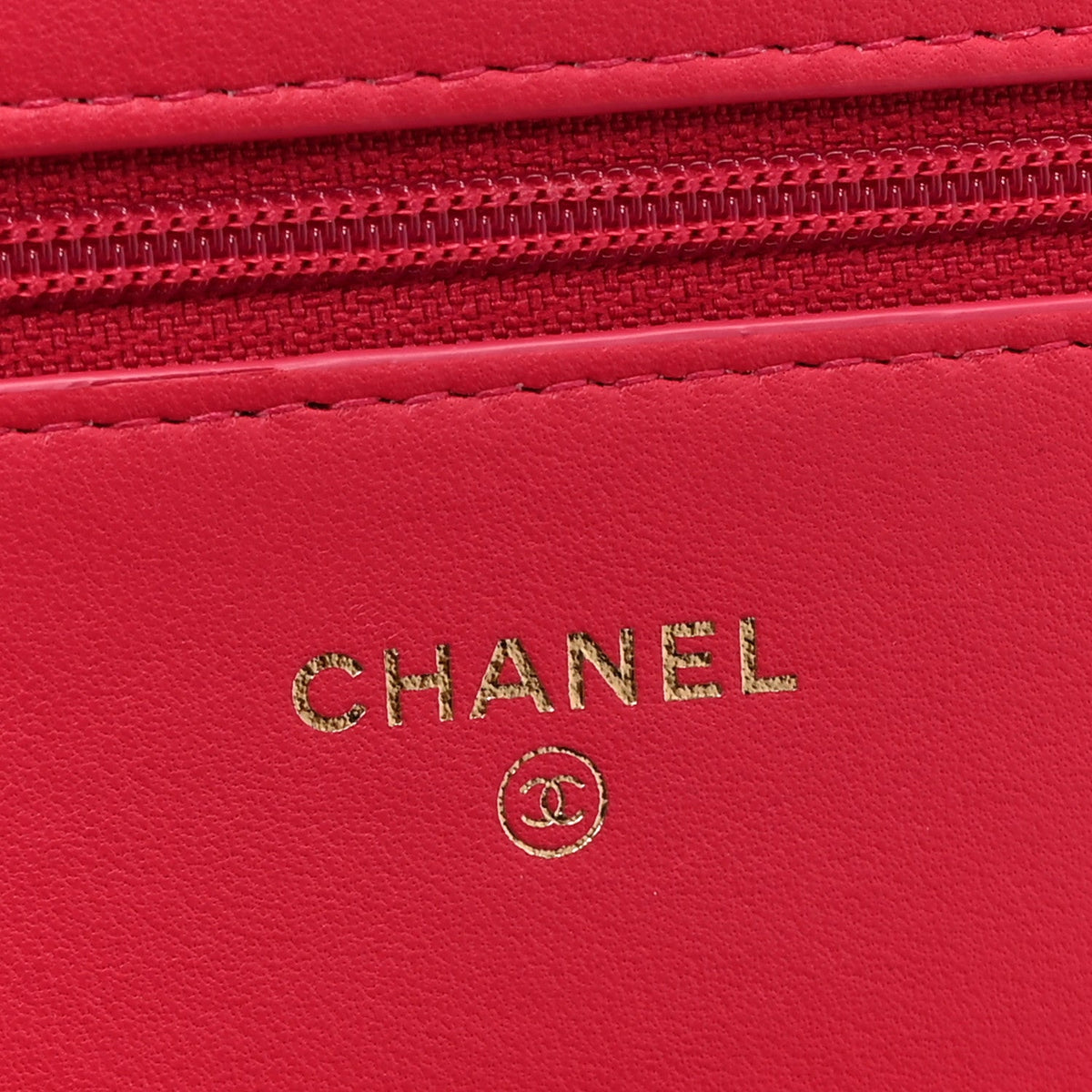 Lambskin Quilted Boy Wallet On Chain WOC Dark Pink