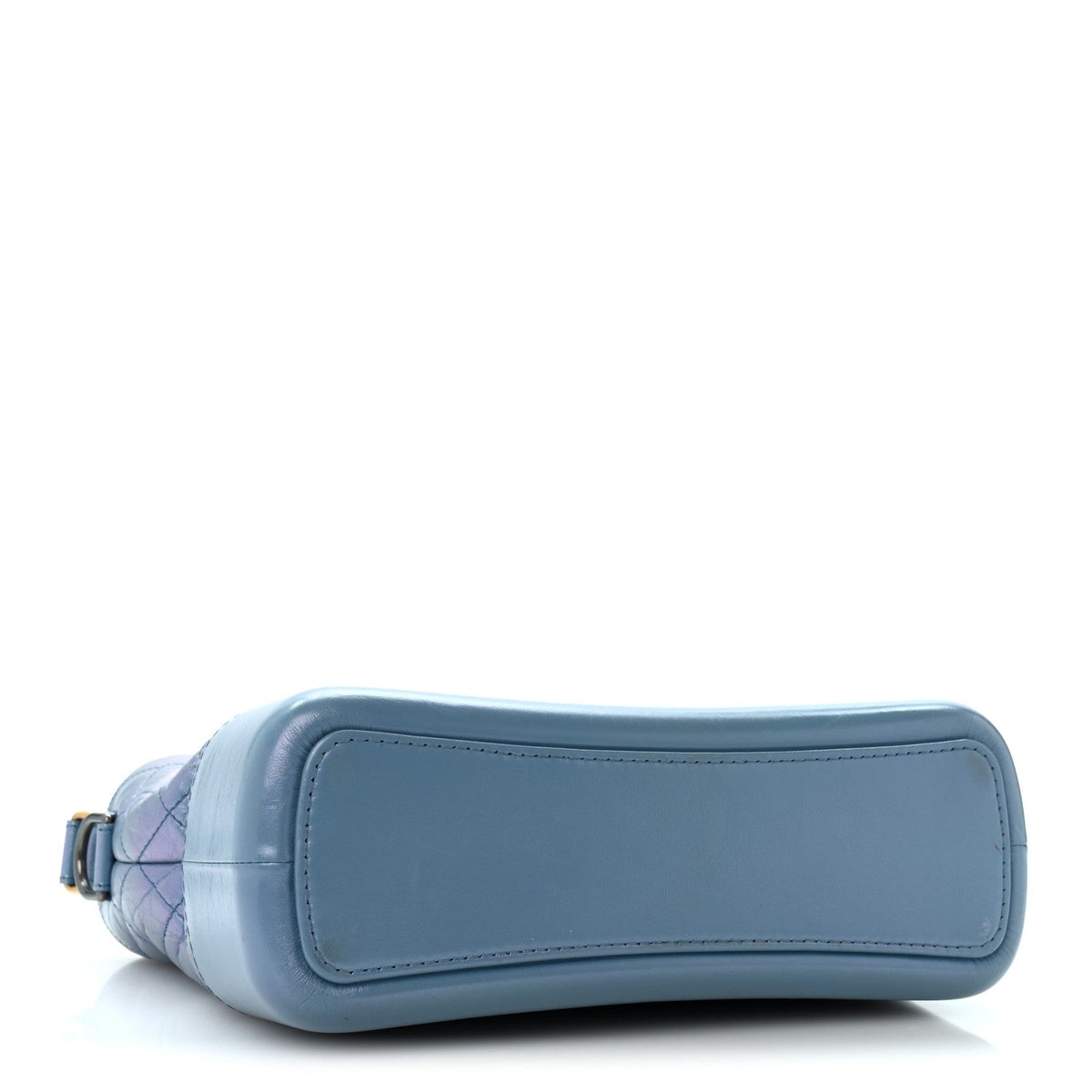Iridescent Aged Calfskin Quilted Medium Gabrielle Hobo Blue