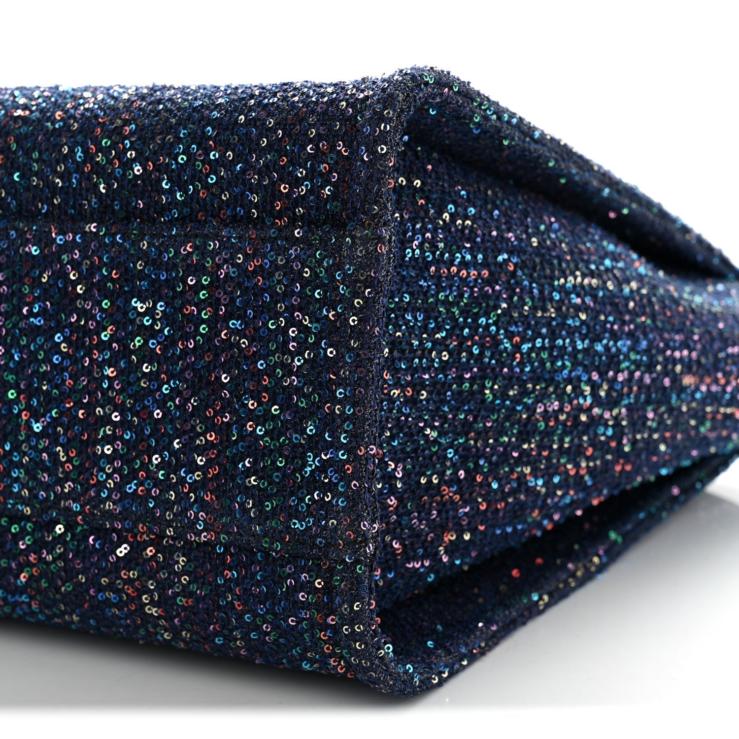 Calfskin Sequin Medium Deauville Tote Blue Multicolor