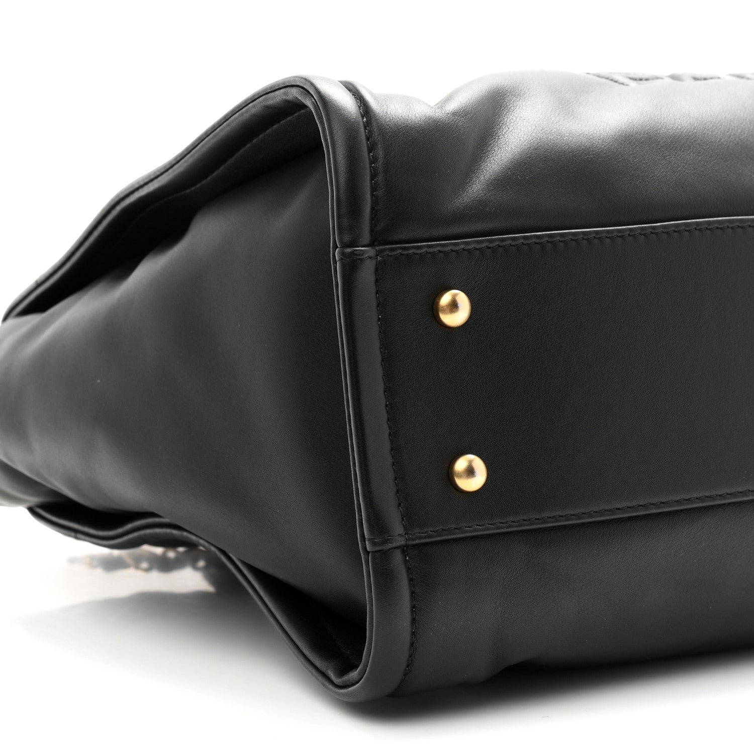 Calfskin Small Deauville Tote Black