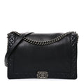 Calfskin Large Boy Reverso Flap Black