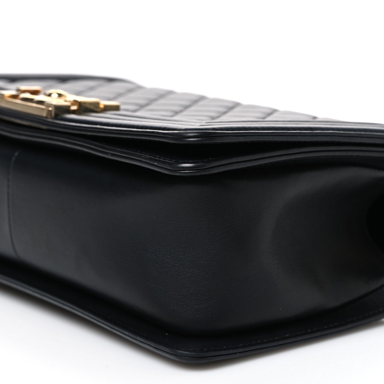 Lambskin Quilted Medium Boy Flap Black