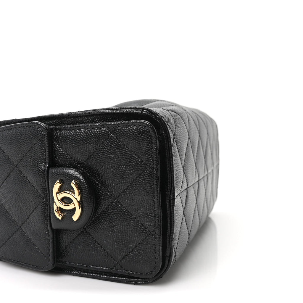 Caviar Quilted Mini Chanel 25 Handbag Black