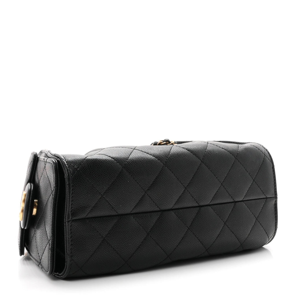 Caviar Quilted Mini Chanel 25 Handbag Black