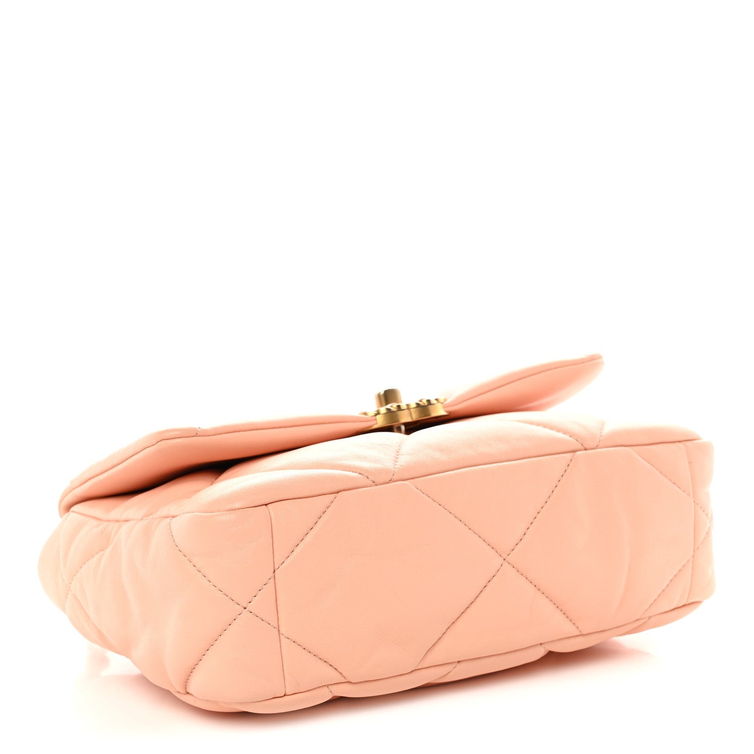Goatskin Quilted Medium Chanel 19 Flap Light Pink