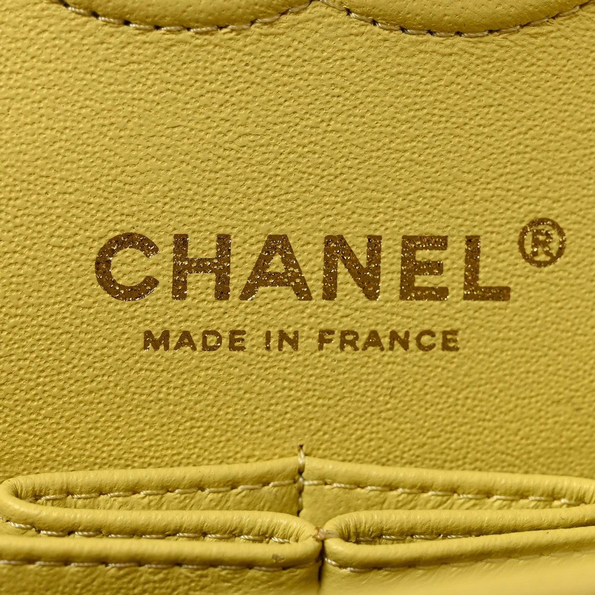 Caviar Quilted Small Double Flap Light Yellow