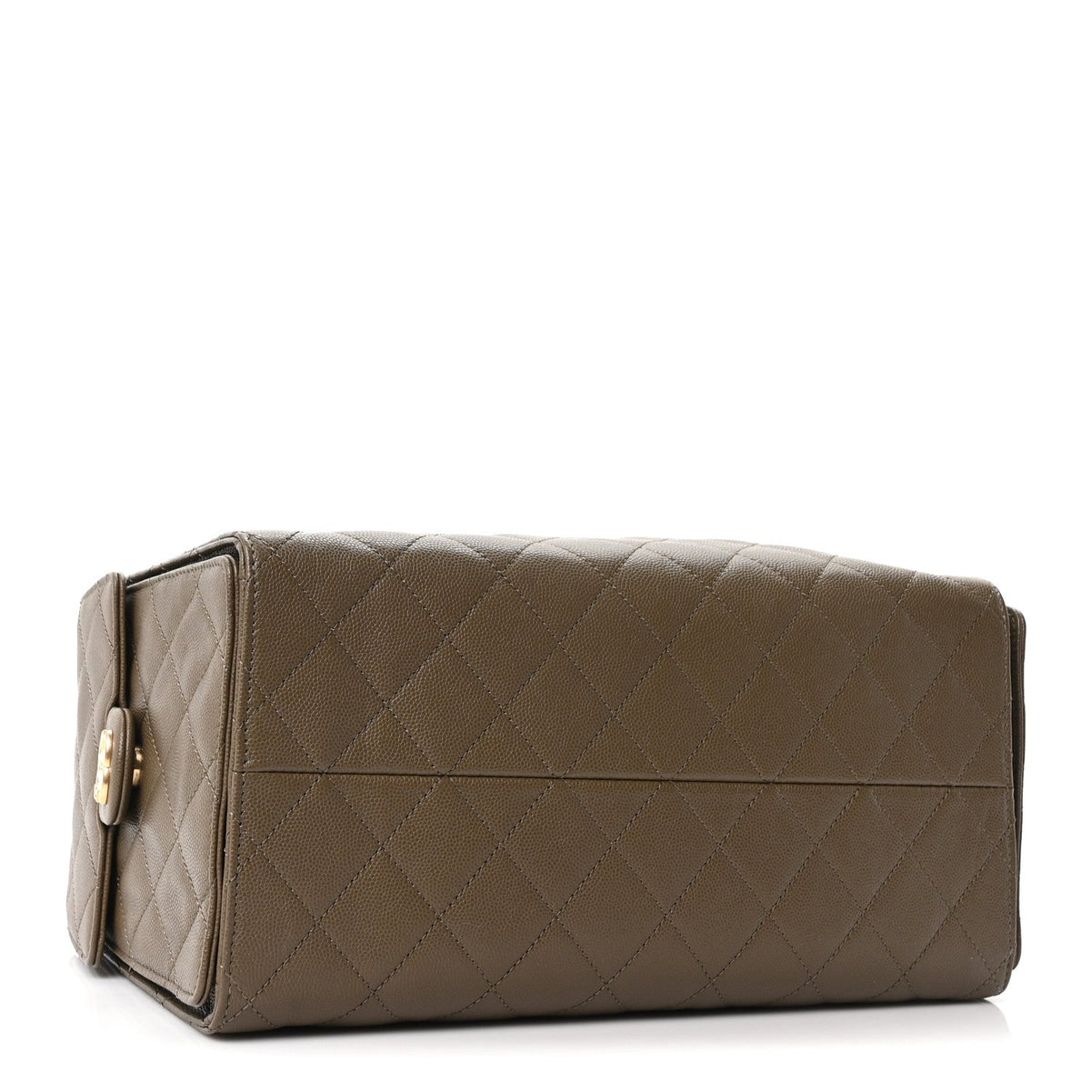 Caviar Quilted Medium Chanel 25 Handbag Dark Khaki