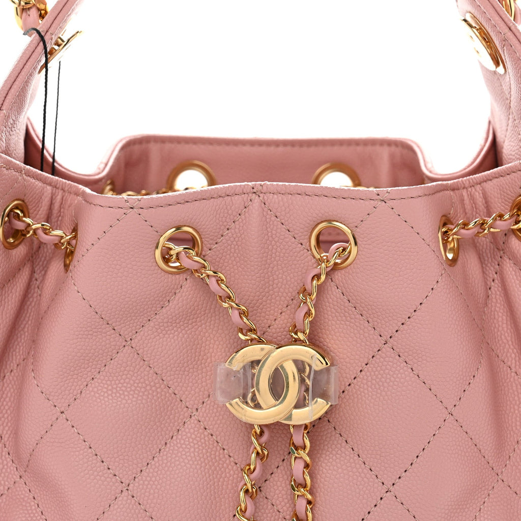 Caviar Quilted Mini Chanel 25 Handbag Light Pink