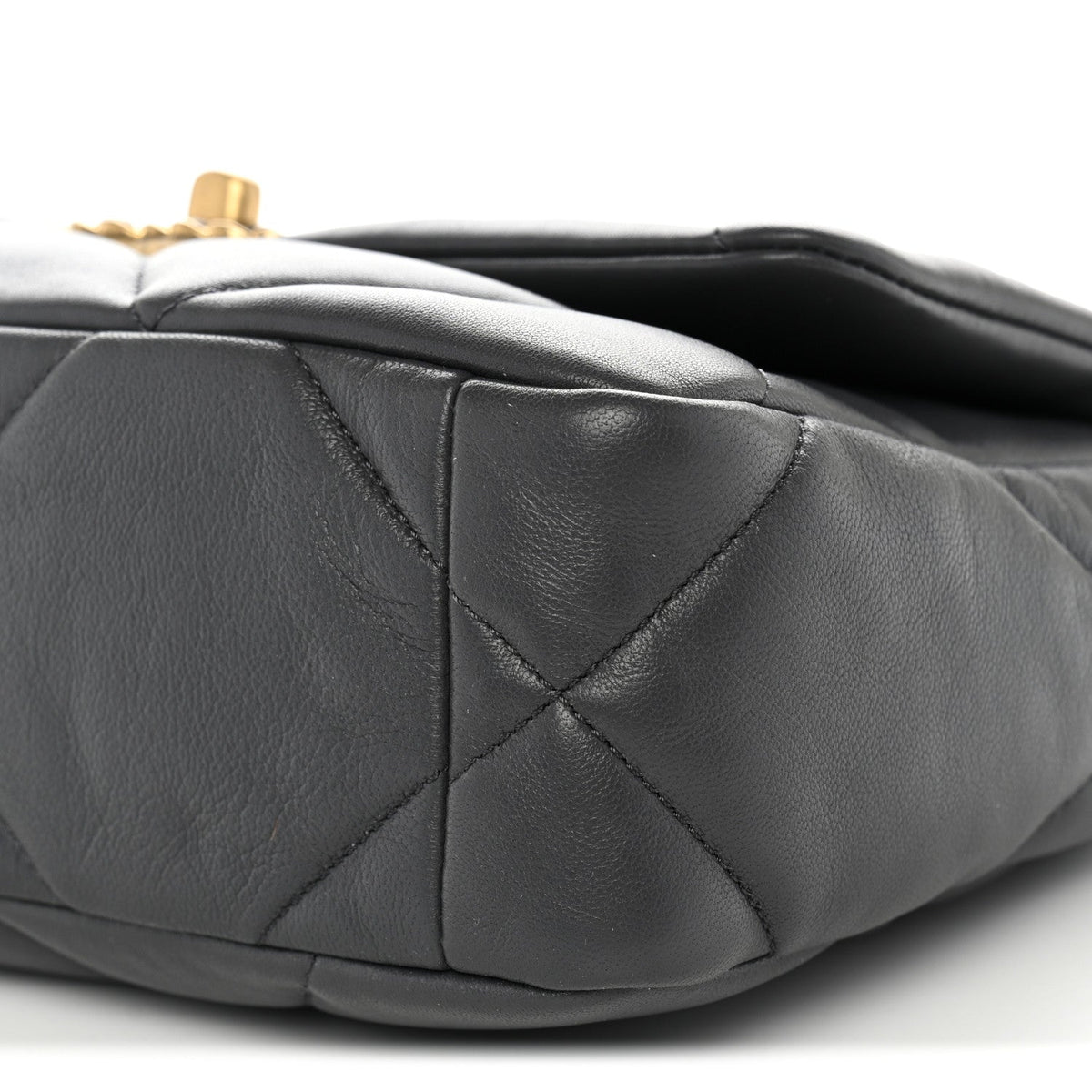 Lambskin Quilted Medium Chanel 19 Flap Dark Grey