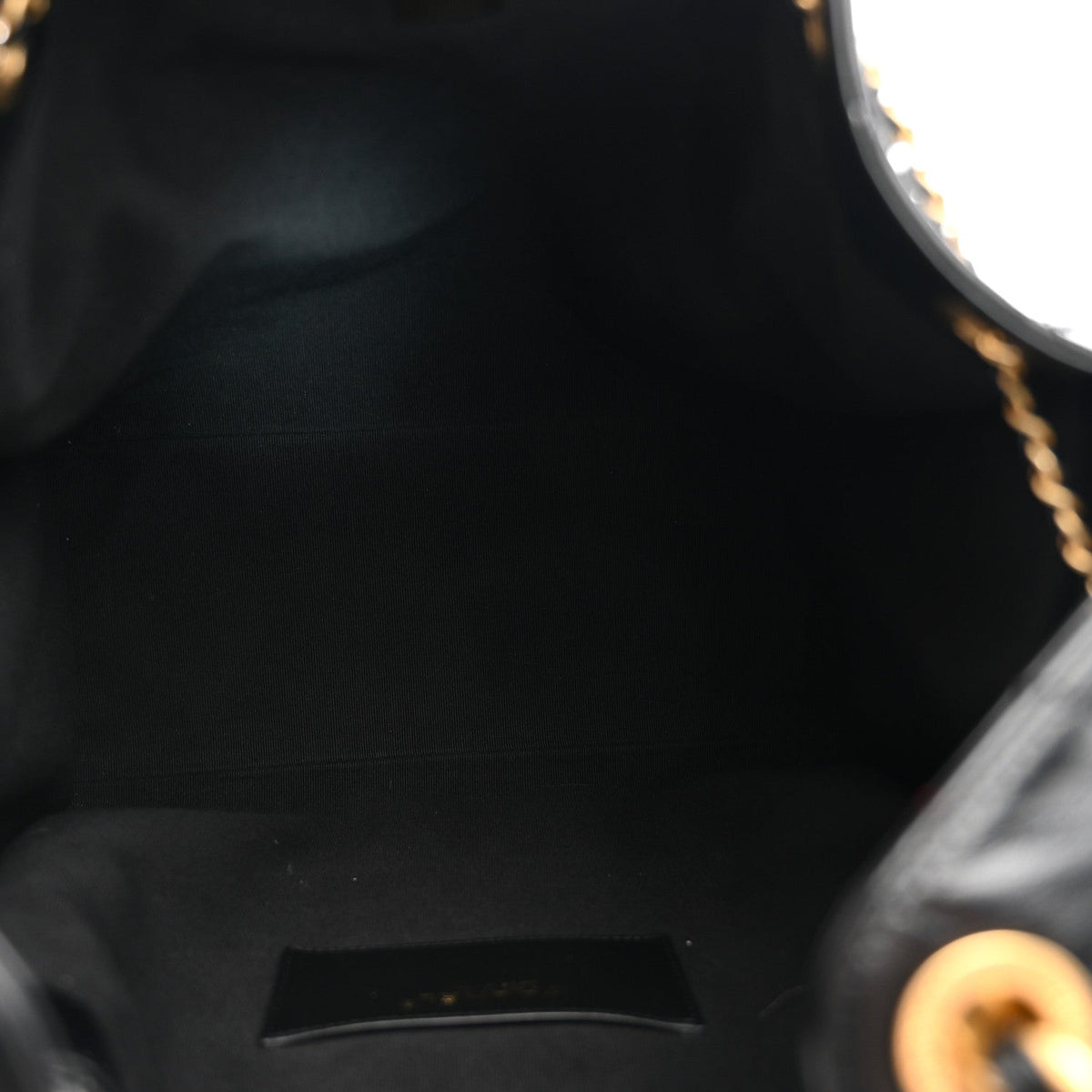 Shiny Crumpled Calfskin Quilted Medium Chanel 25 Handbag Black