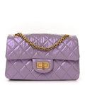 Glittered Aged Calfskin Quilted Mini 2.55 Reissue Flap Lilac