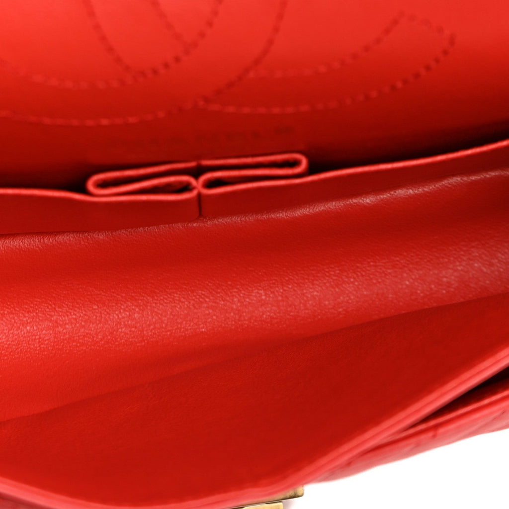 Sheepskin Chevron Quilted 2.55 Reissue 225 Flap Red
