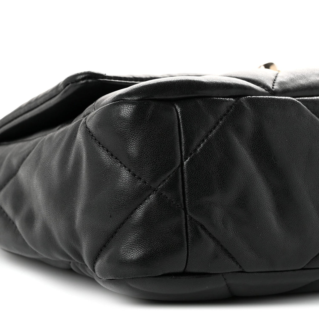 Lambskin Quilted Medium Chanel 19 Flap Black