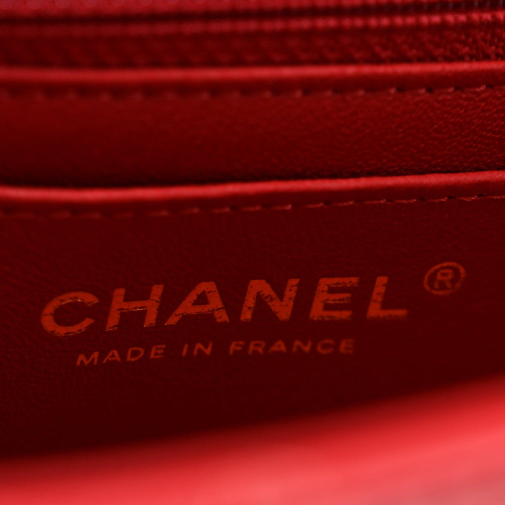 Aged Calfskin Quilted 2.55 Reissue Mini Flap Red