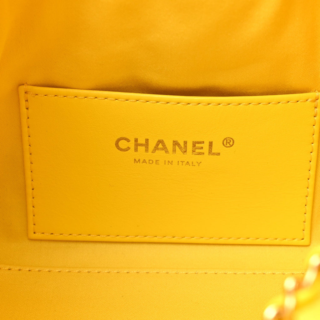 Caviar Quilted Mini Chanel 25 Handbag  Yellow