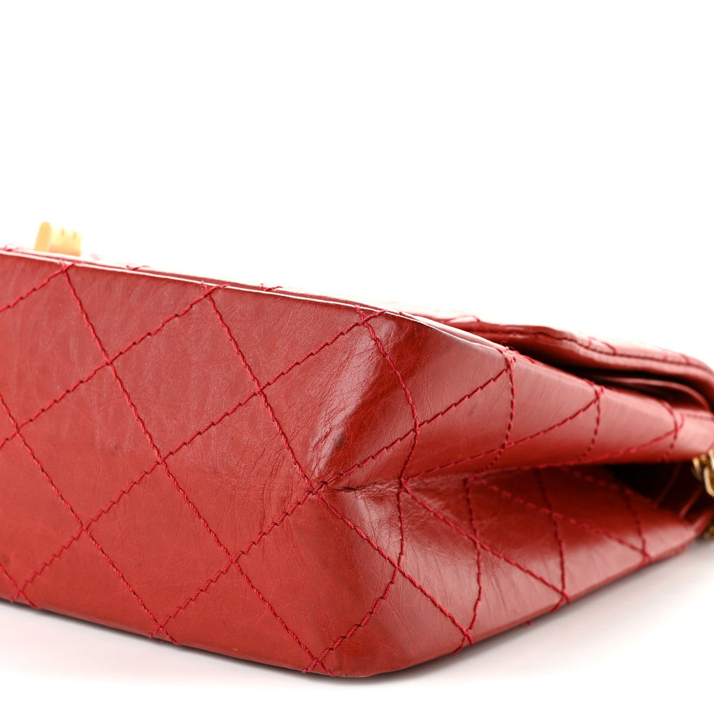 Aged Calfskin Quilted 2.55 Reissue 226 Flap Red