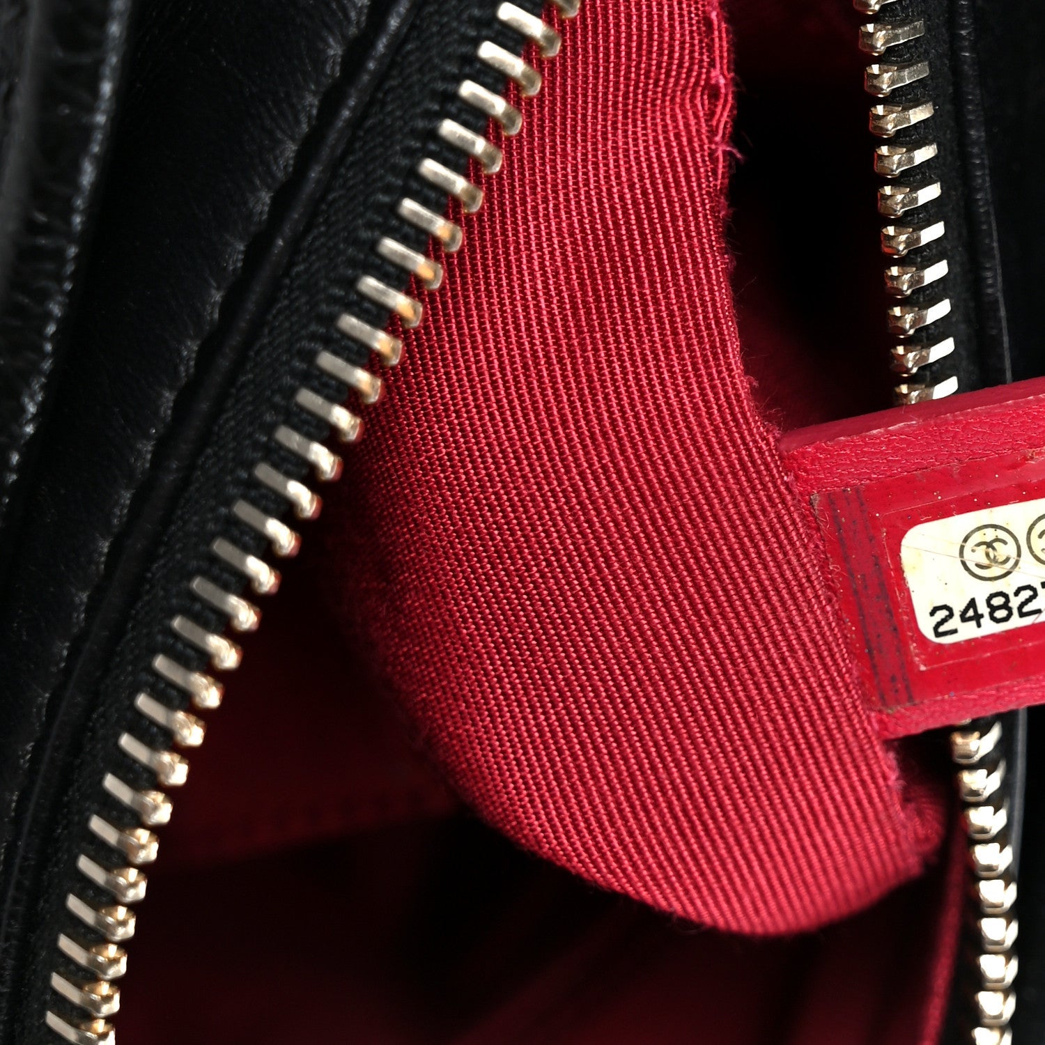 Aged Calfskin Quilted Small Gabrielle Hobo Black