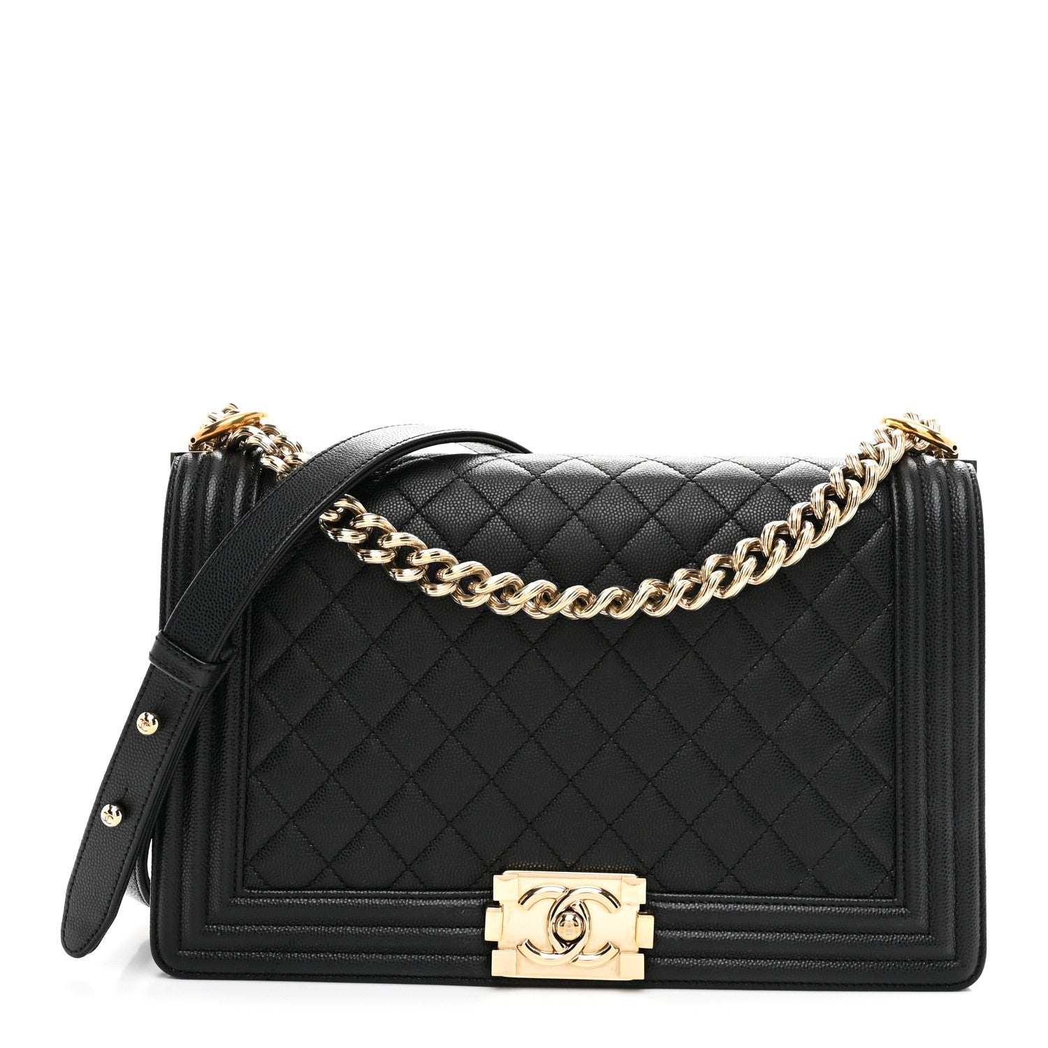 Caviar Quilted New Medium Boy Flap Black