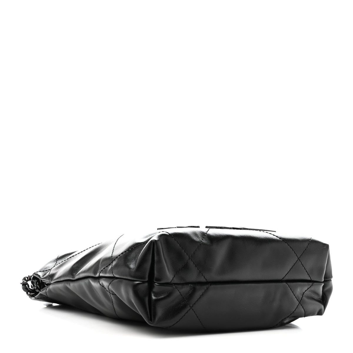 Shiny Calfskin Quilted Mini Chanel 22 So Black