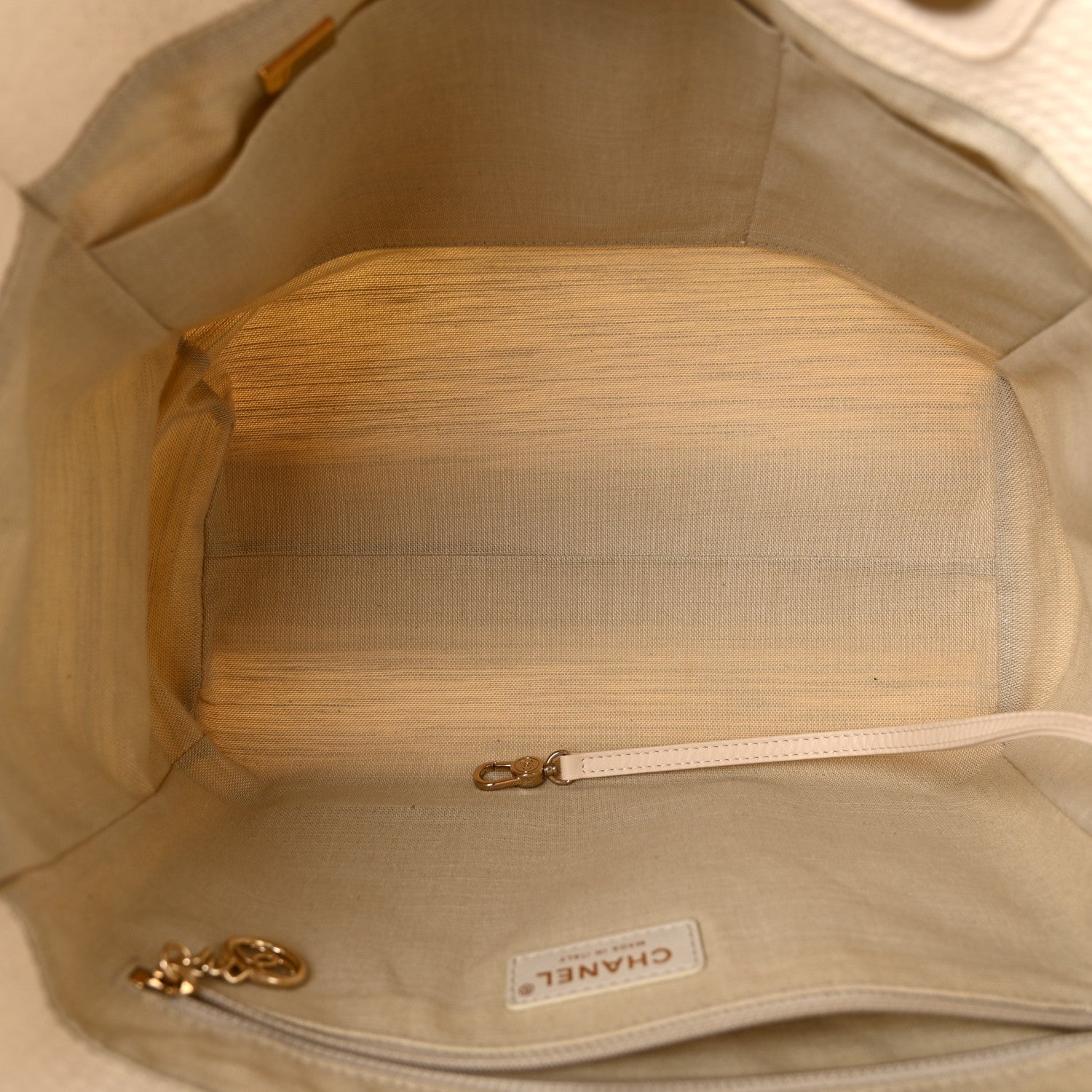 Mixed Fibers Small Deauville Tote White