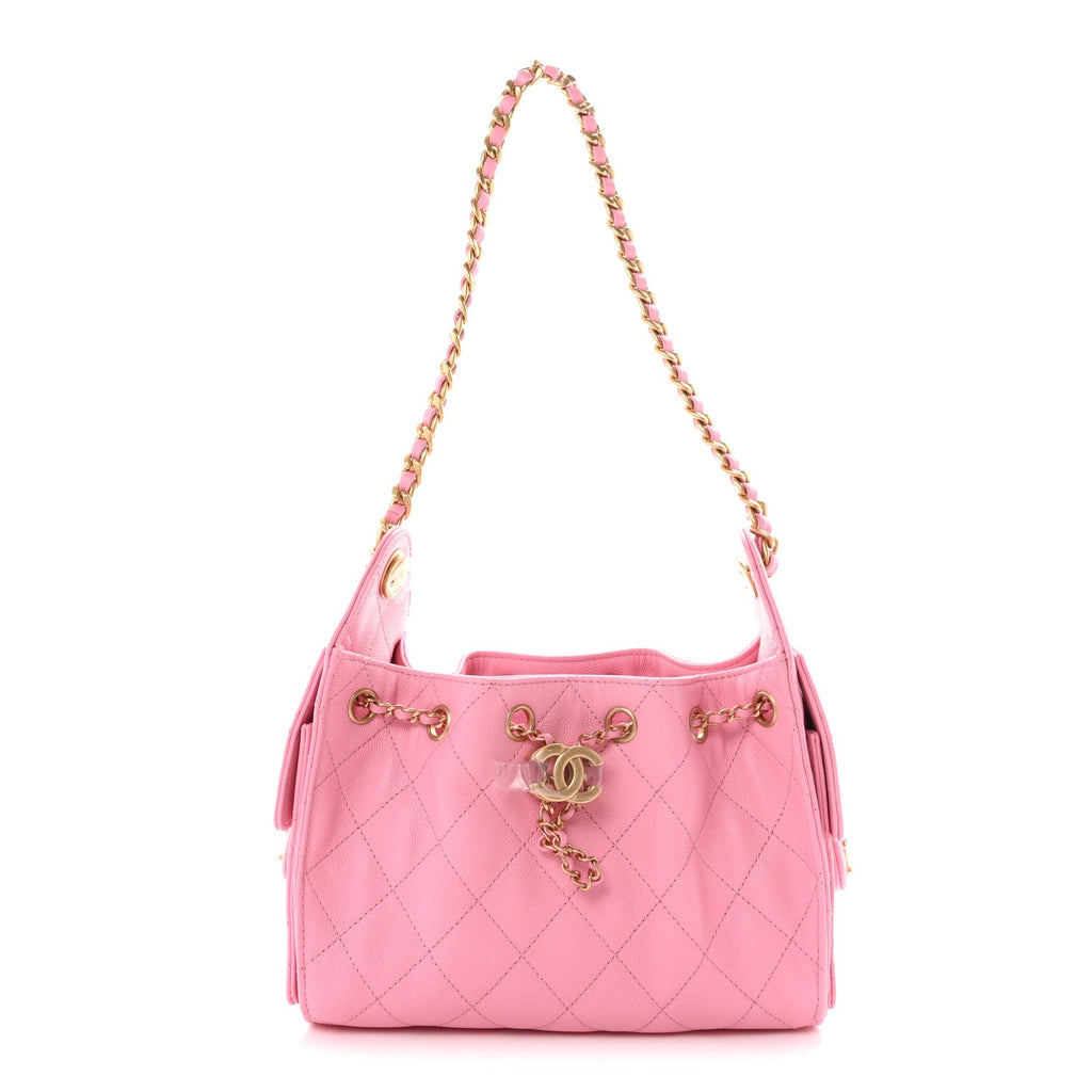 Caviar Quilted Mini Chanel 25 Handbag Pink