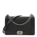 Caviar Quilted New Medium Boy Flap Black