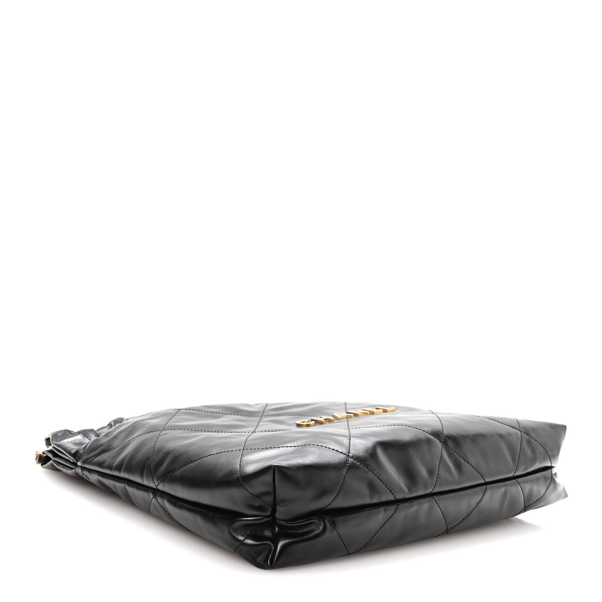 Shiny Calfskin Quilted Small Chanel 22 Black