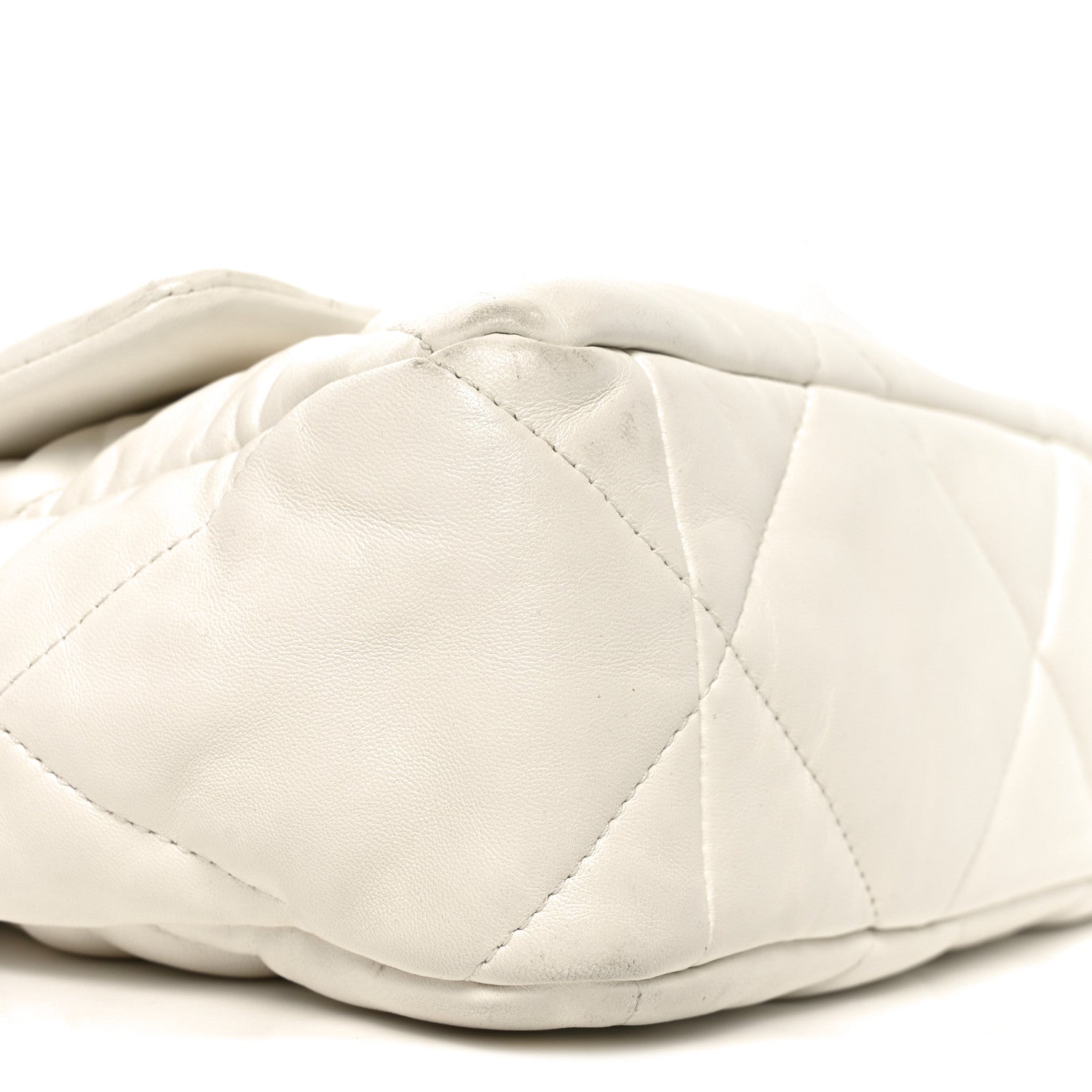 Quilted Large Chanel 19 Flap White