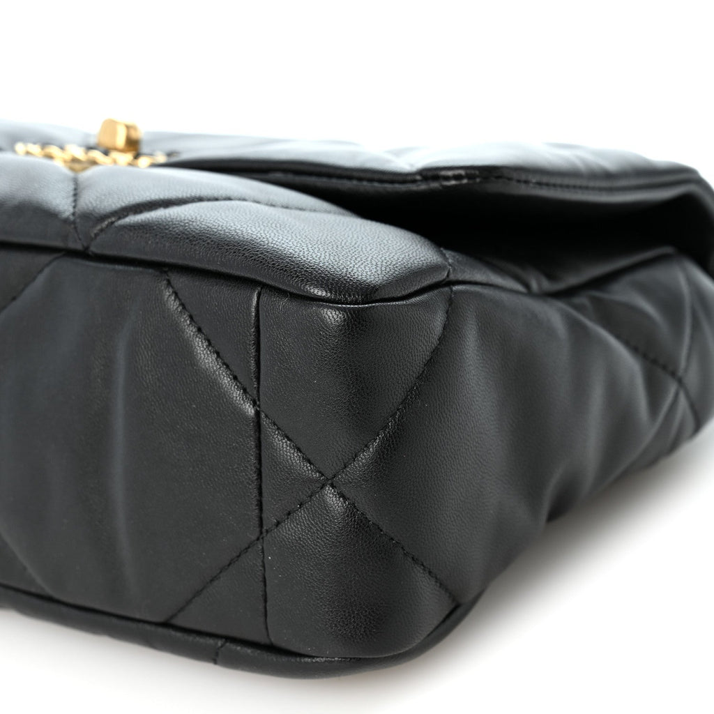 Lambskin Quilted Medium Chanel 19 Flap Black