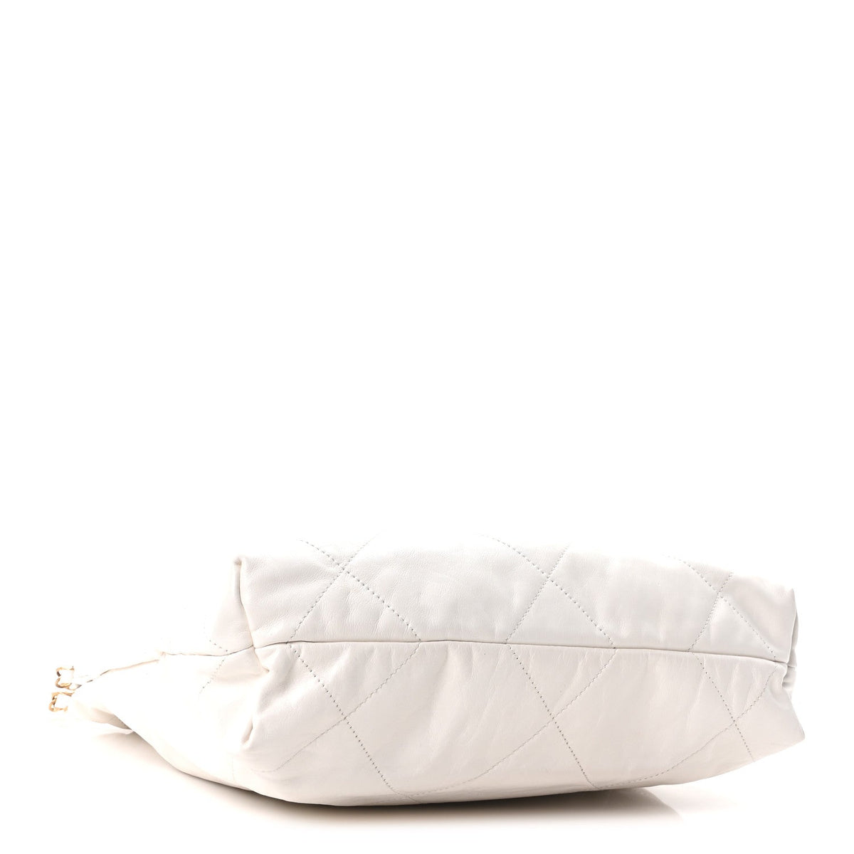 Shiny Calfskin Quilted Small Chanel 22 White