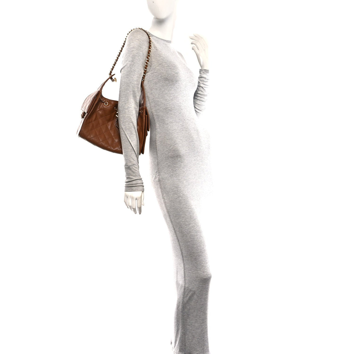 Goatskin Quilted Small Chanel 25 Handbag Camel