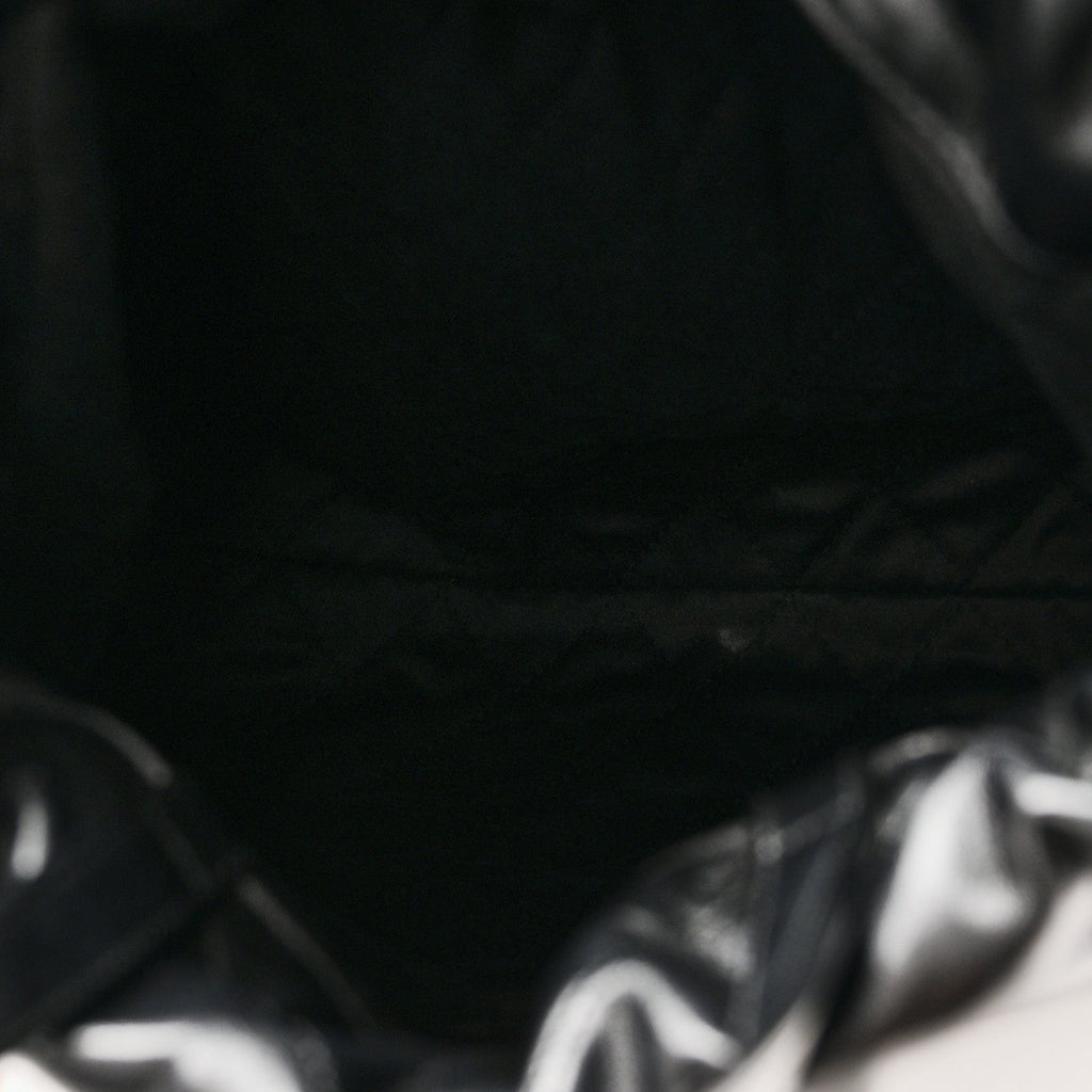 Shiny Calfskin Quilted Chanel 22 Backpack Black