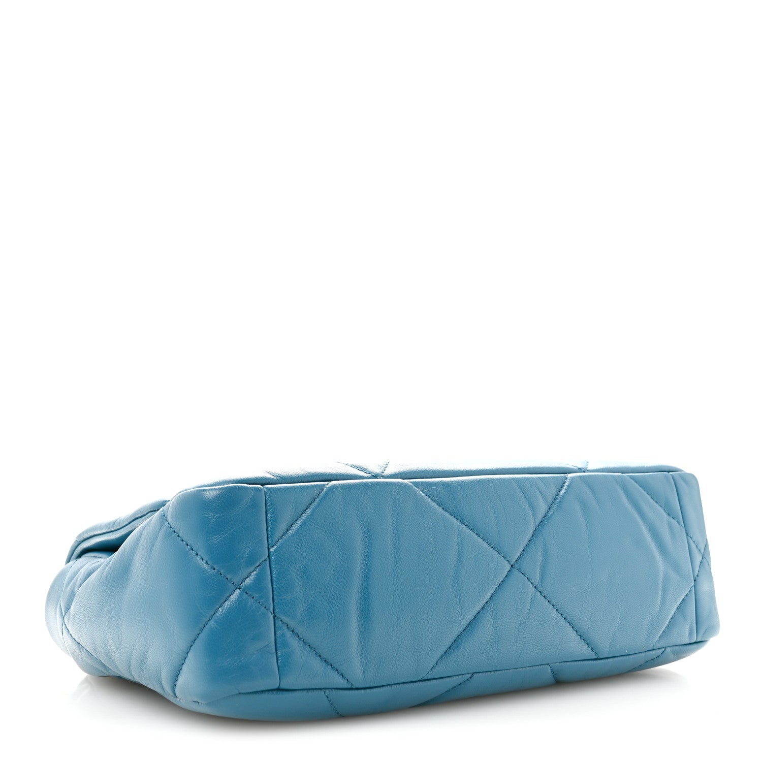 Goatskin Quilted Medium Chanel 19 Flap Turquoise