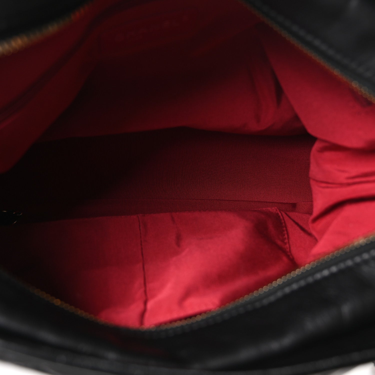 Aged Calfskin Quilted Large Gabrielle Hobo Black