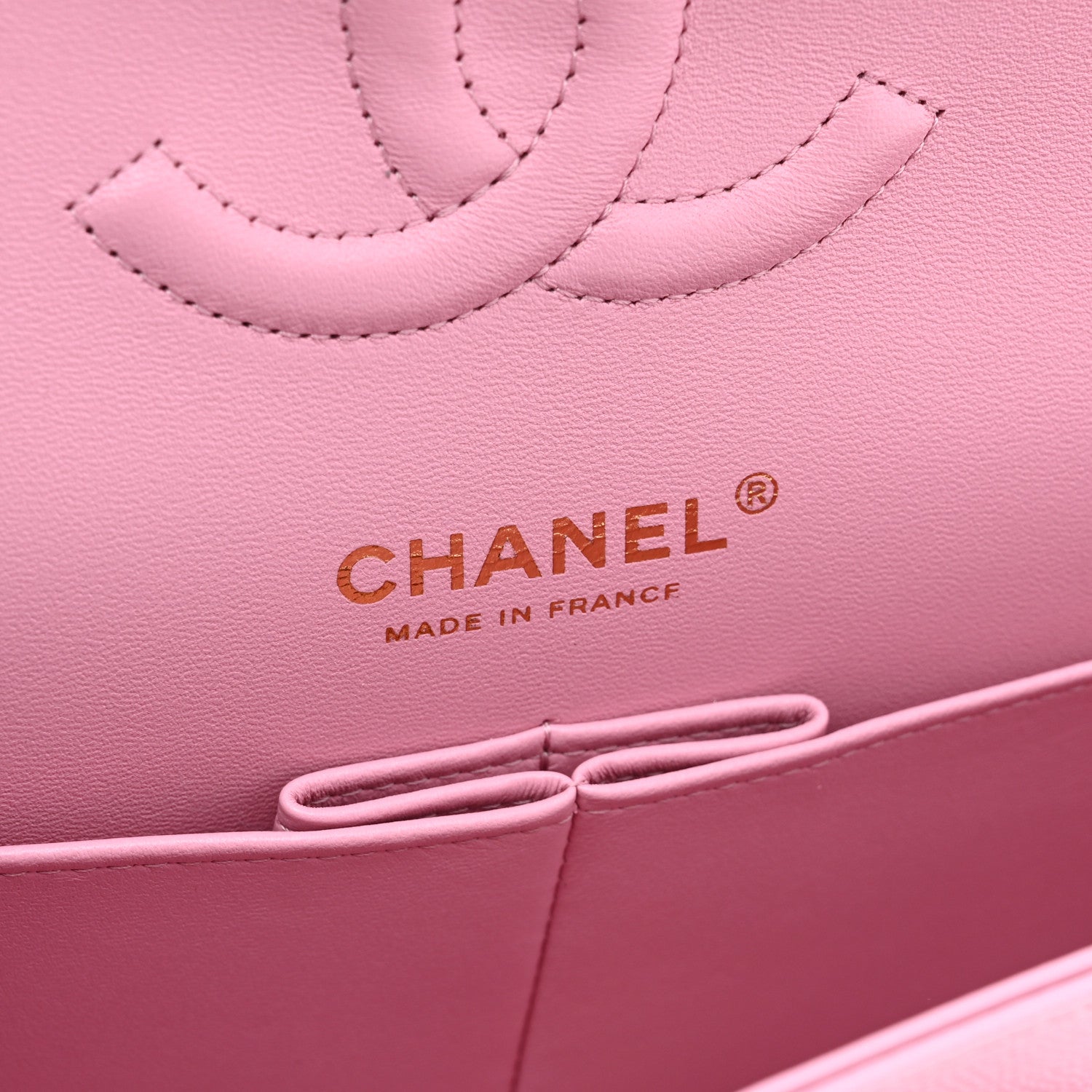 Caviar Quilted Medium Double Flap Light Pink