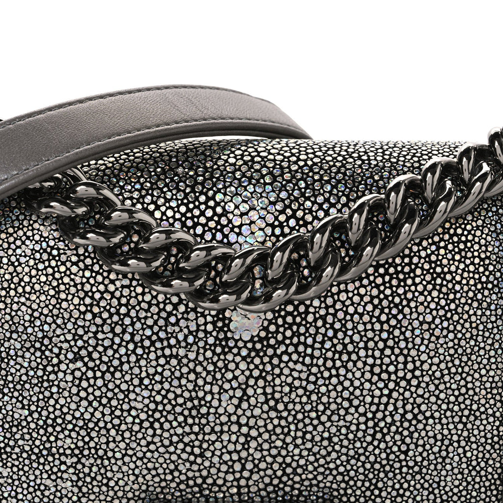 Galuchat Stingray Small Boy Flap Silver