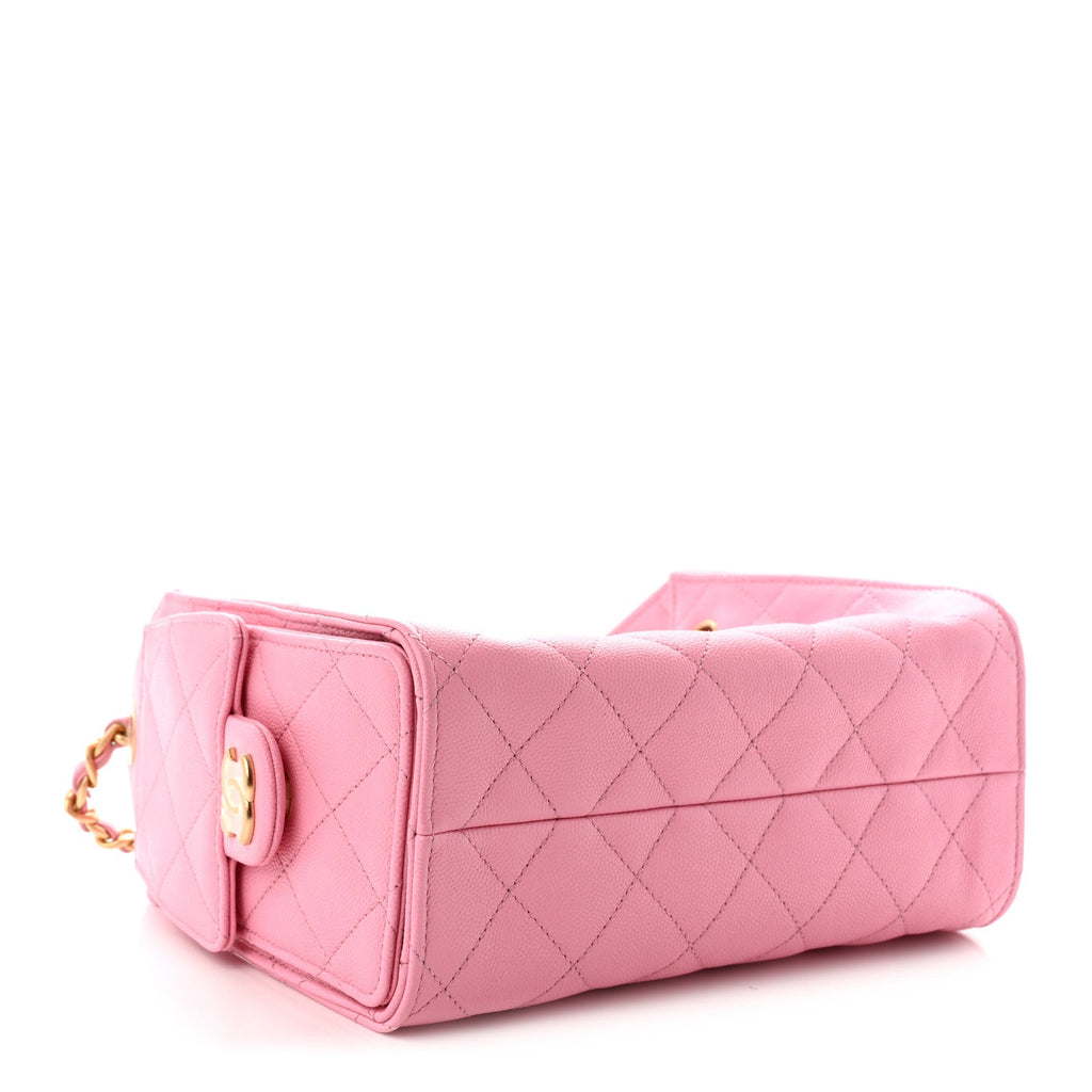 Caviar Quilted Mini Chanel 25 Handbag Pink