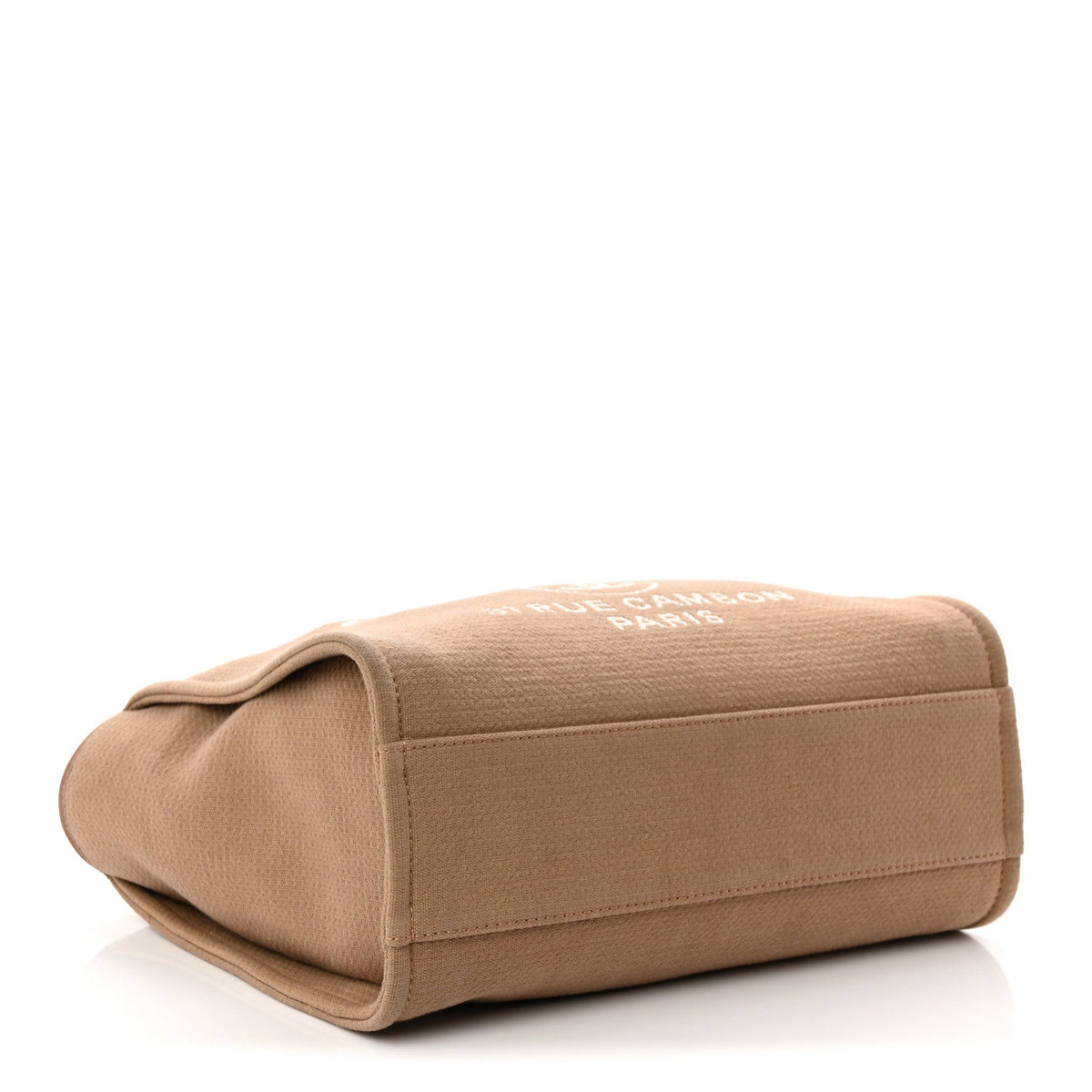 Mixed Fibers Small Deauville Tote Dark Beige