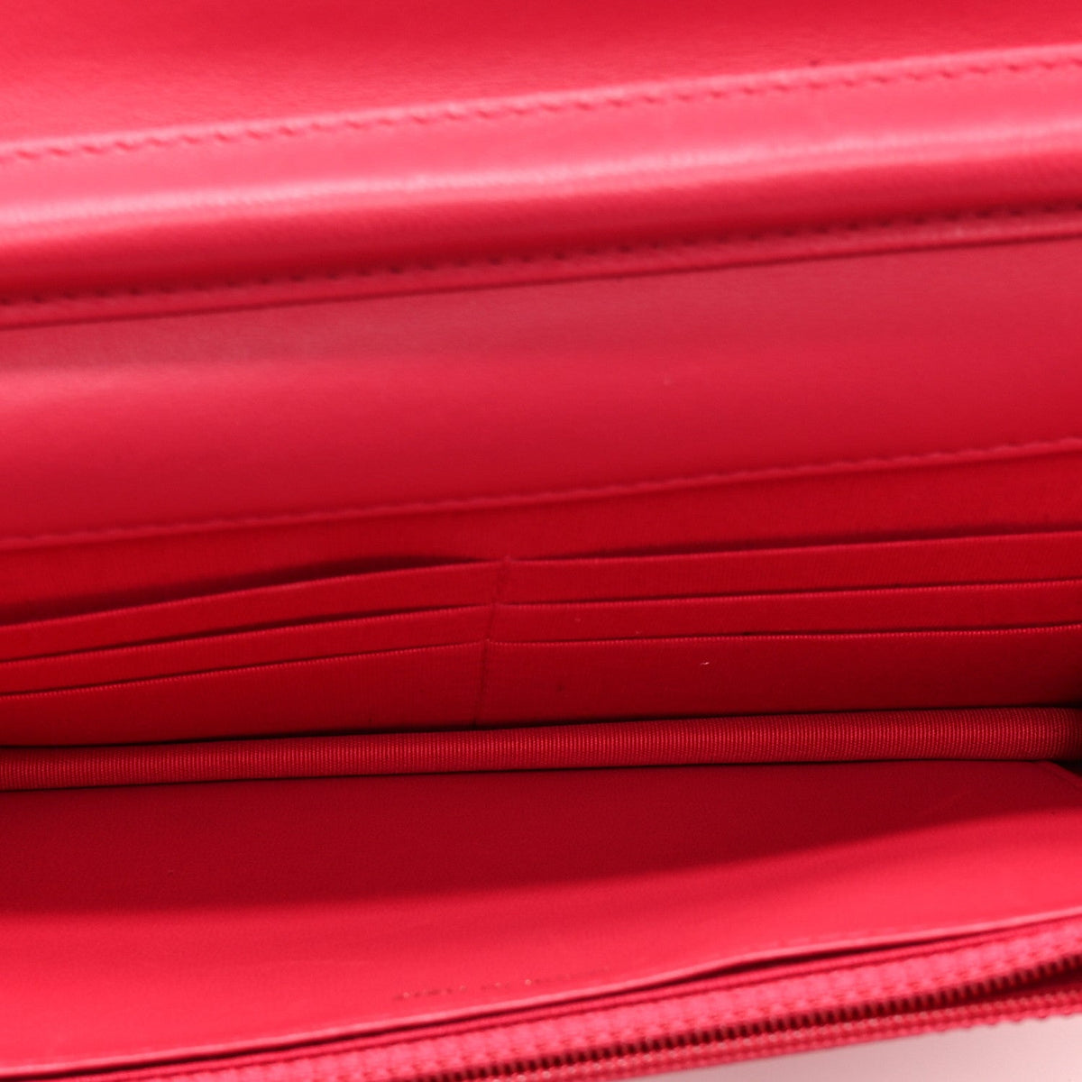 Lambskin Quilted Boy Wallet On Chain WOC Dark Pink