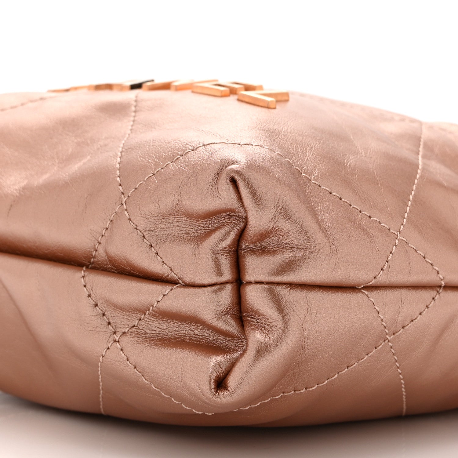 Metallic Calfskin Quilted Mini Chanel 22 Copper